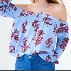 Blue Floral Blouse